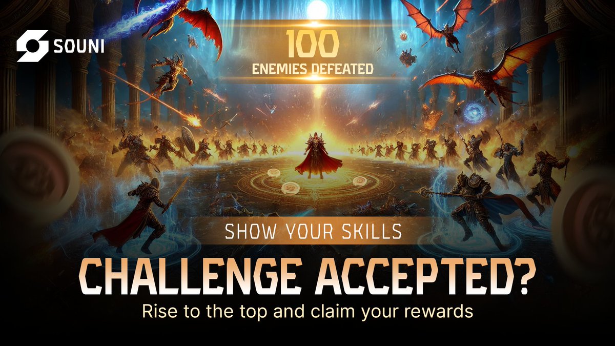souniio's tweet photo. 🎯 Weekly Challenge:
Defeat 100 enemies and earn bonus tokens in Souni!

Are you ready to claim the leaderboard? Let’s go, heroes! 🚀

#SouniGame #PlayerChallenge #Web3Gaming https://t.co/xxipQBg47W