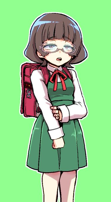 メガネっ子を描きたかったんですよね。 