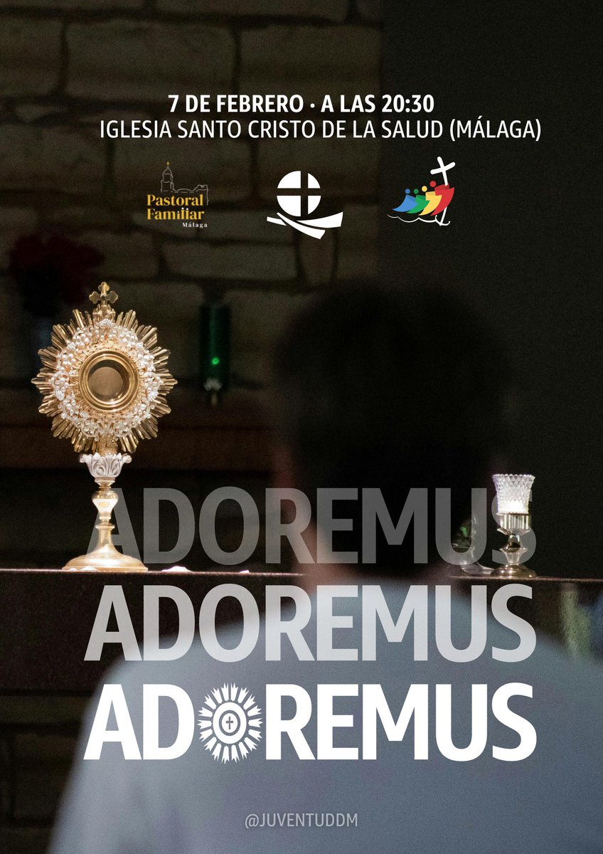 Vente al Adoremus! 🙌🏼
📍Iglesia Santo Cristo de la Salud
⏰ 20:30
