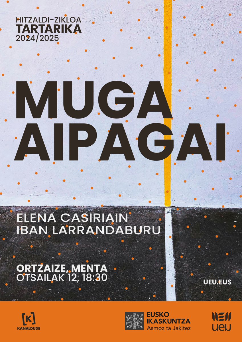 UEU (@ueu_orokorra) on Twitter photo #TARTARIKA 🗨️|
Muga aipagai Elena Casiriain eta Iban Larrandabururekin
🗓️Otsailak 12
📍Ortzaize, Menta liburudenda
⏰ 18:30
ueu.eus/agenda/tartari… <a href="/Kanaldude/">Kanaldude</a> <a href="/EIparralde/">EuskoIkaskuntza Iparralde</a> <a href="/OihanaGZ/">Oihana Galé Z</a> #TARTARIKA 🗨️|
Muga aipagai Elena Casiriain eta Iban Larrandabururekin
🗓️Otsailak 12
📍Ortzaize, Menta liburudenda
⏰ 18:30
ueu.eus/agenda/tartari… <a href="/Kanaldude/">Kanaldude</a> <a href="/EIparralde/">EuskoIkaskuntza Iparralde</a> <a href="/OihanaGZ/">Oihana Galé Z</a>
