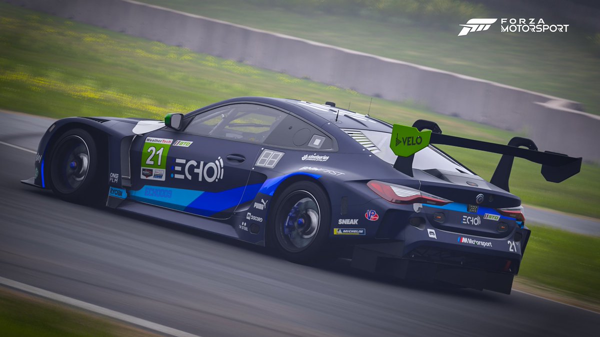 Seeing as I actually put in the time to unlock it, it seemed rude not to put an <a href="/ECHOmotorsport/">ECHO</a> livery on the new M4 GT3. 
<a href="/ForzaMotorsport/">Forza Motorsport</a> #BMW #M4 #GT3
#Forza #ForzaMotorsport #FM23 #ForzaShare