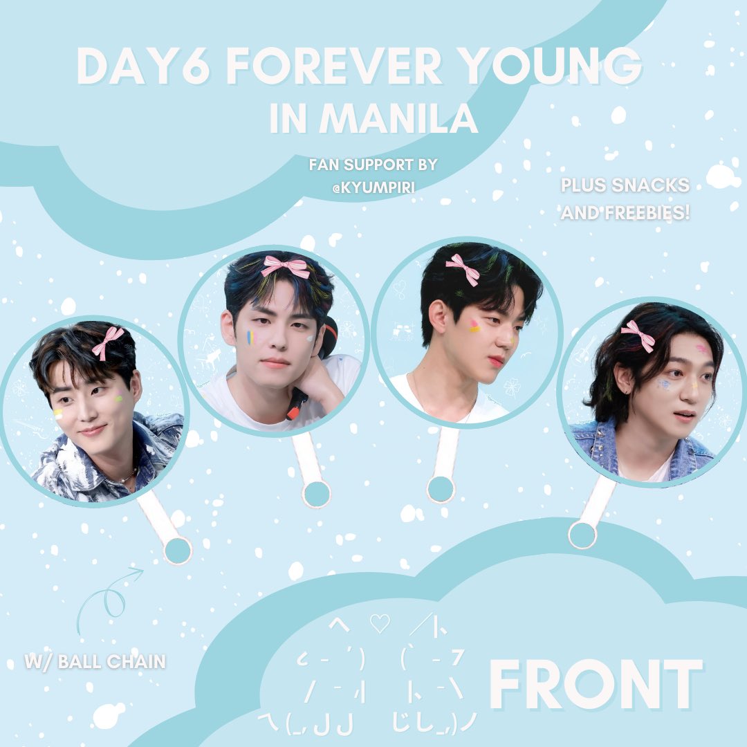 kyumpiri's tweet photo. 🍀 DAY6 Forever Young in Manila ᯓ★
freebies fan support by: @kyumpiri (˶˃⤙˂˶)

𐙚 day6 + denimalz mini uchiwas (+ snacks) !
𐙚 rt + like; show on dday 
𐙚 loc tba
𐙚 1:1
𐙚 prio trades (reply/dm me!)

will be posting actual uchiwas once made! 🦋

#DAY6 #DAY6_3RD_WORLDTOUR_MNL https://t.co/O0RjC0r7V3