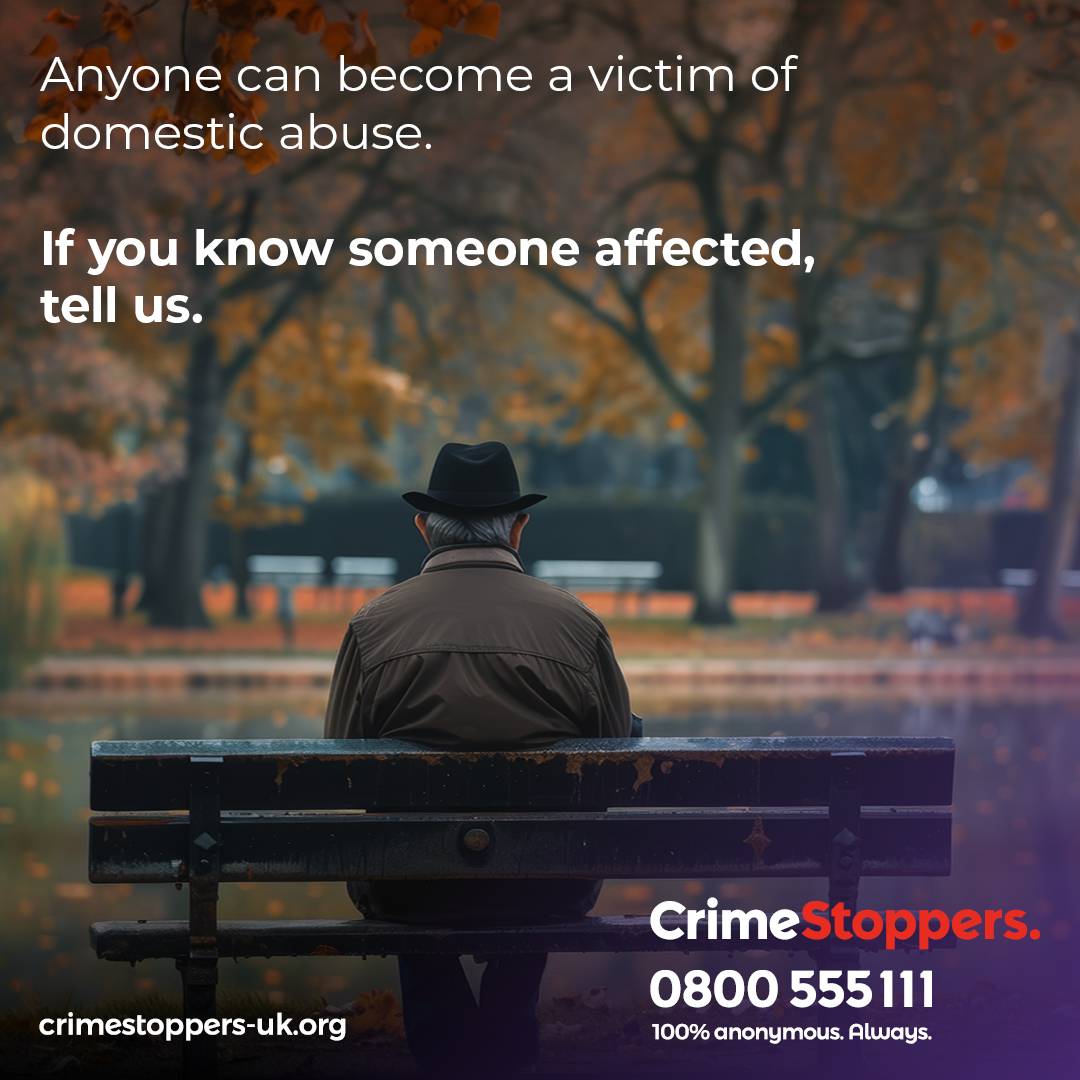 Anyone can become a victim of domestic abuse.

If you know someone affected, contact Crimestoppers by phone or online.

You stay 100% anonymous. Always. Speak up here: crimestoppers-uk.org/keeping-safe/p…