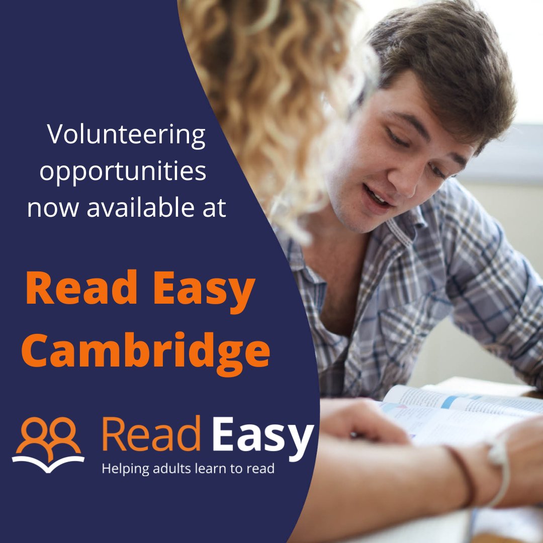 Have you thought about making a difference through volunteering? We have roles to suit everyone at Read Easy Cambridge! 📚✨ Learn more and sign up at readeasy.org.uk/groups/cambrid…