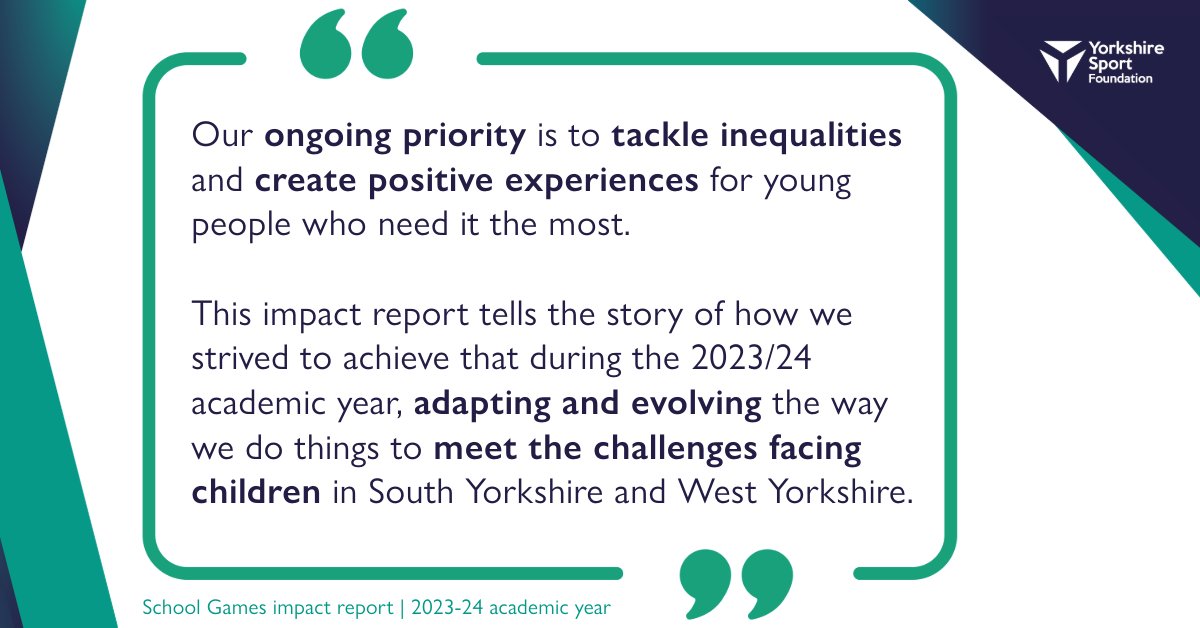 The School Games puts physical activity and school sport at the heart of schools, providing young people with the opportunity to learn through physical activity and competition.

See the difference it's making in our impact report.

yorkshiresport.org/application/fi…📑