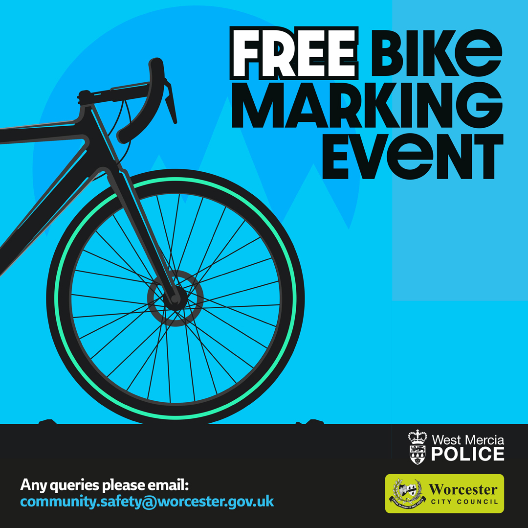 FREE Bike Marking at Crowngate Shopping Centre bike park TODAY from 11am to 12.15pm.     Come &amp; get your bike security marked for free.  If your bike is then stolen, it will be easier to identify &amp;  return back to you.   Also come and chat about other crime prevention.