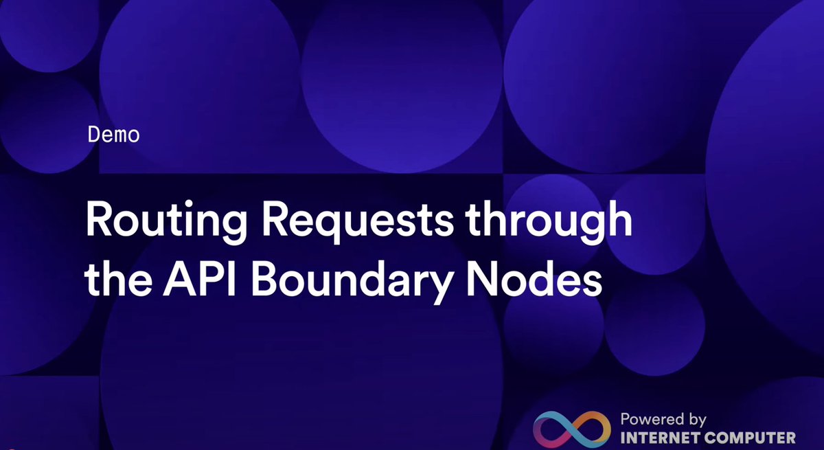 DFINITY (@dfinity) on Twitter photo With the latest Solenoid Milestone, ICP’s boundary nodes are now fully decentralized.
Watch Nikolay Komarevskiy & <a href="/r_birkner/">Rüdiger Birkner</a> demo ICP’s decentralized edge architecture and routing requests through the API boundary nodes 👇
youtube.com/watch?v=e4YkRO… With the latest Solenoid Milestone, ICP’s boundary nodes are now fully decentralized.
Watch Nikolay Komarevskiy & <a href="/r_birkner/">Rüdiger Birkner</a> demo ICP’s decentralized edge architecture and routing requests through the API boundary nodes 👇
youtube.com/watch?v=e4YkRO…