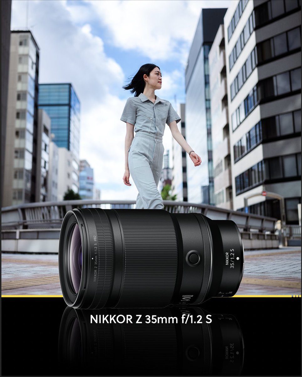 Introducing the NIKKOR Z 35 mm f/1.2 S—the master storyteller! Fashion, editorial, fine art, documentaries, events. Light speaks and this lens listens. Find out more: bit.ly/42Er3YN