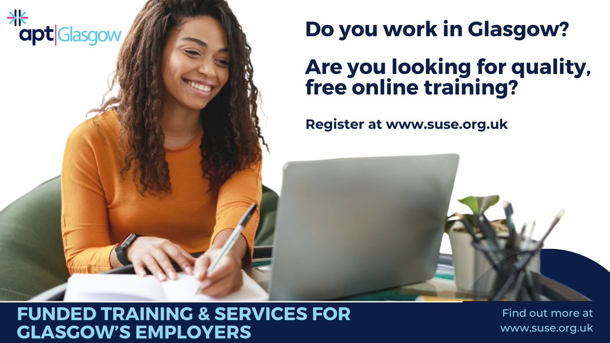 Do you work in #Glasgow? Looking for quality, free online #training? 

SUSE are offering Glasgow-based employees #FullyFunded training to make workplaces more #DisabilityInclusive 

Starts with: Neurodiversity in the Workplace, Thurs 13 March

Register: ow.ly/ExZl50USnLO
