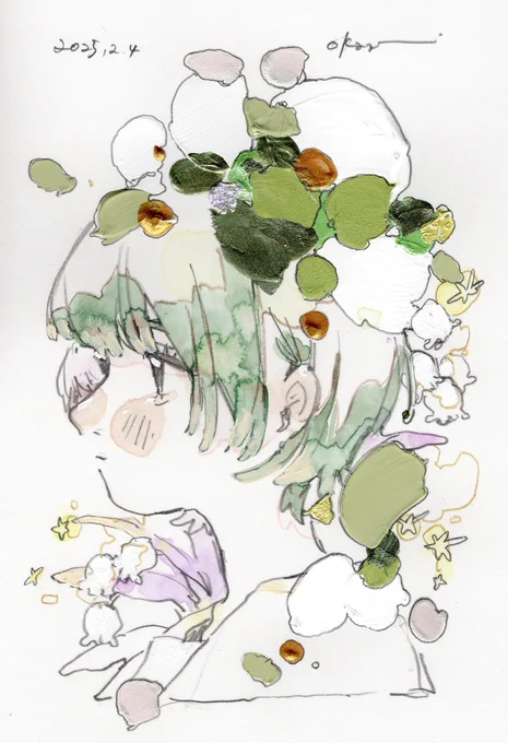 個展ドローイングたち!#オカユウリ個展 