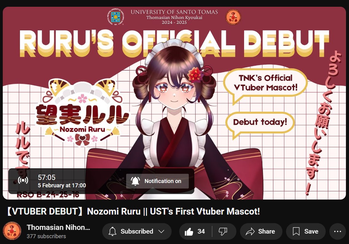 UST VTuber debut in 1 hour? Totoo pala WAHAHAHHA panoorin naten mayang 5 PM