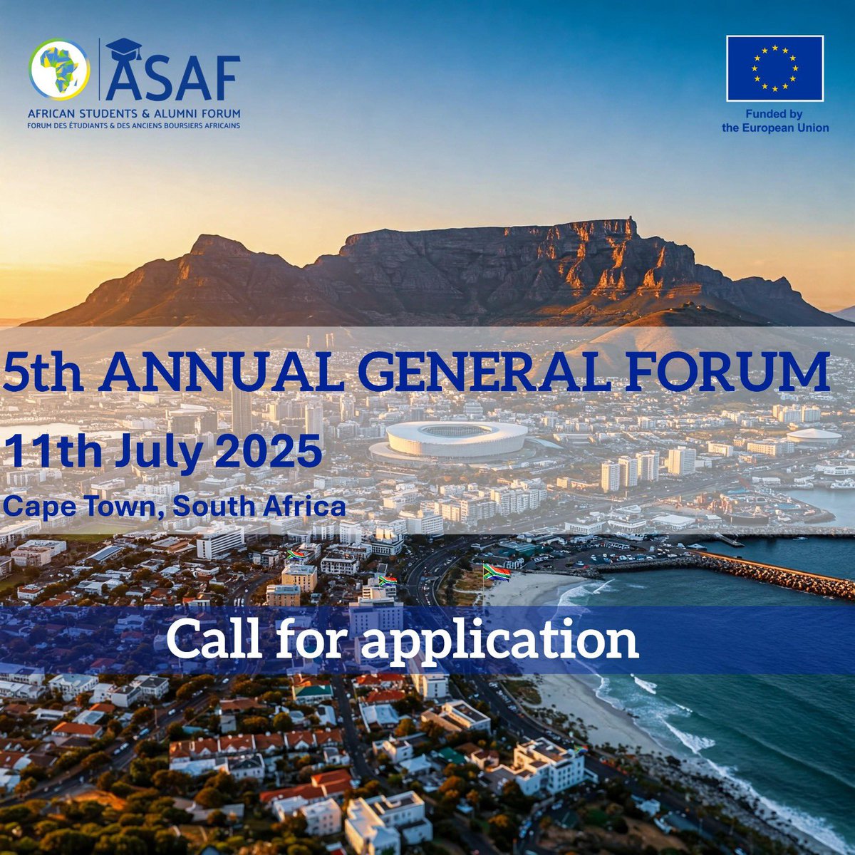 Exciting News for ASAF Members! 🌍✨ 

Applications for the ASAF General Forum (AGF) 2025 are OPEN! 🚀 

📅 Application Period: 04 Feb – 15 Feb 2025  
📍 Event Date: 11 July 2025  
📍 Location: Cape Town, South Africa  

The application link is available on our online platform.