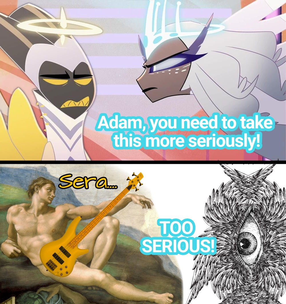 ExorcistPRteam's tweet photo. Sorry if Adam version was done already, i just wanted to contribute to the trend with my poorly edited shitpost

#HazbinHotel #HazbinHotelAdam https://t.co/yzGItm3aCd