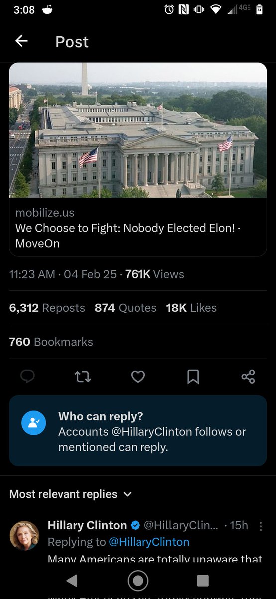Gatchamic's tweet image. Way to encourage an open conversation about this issue, @HillaryClinton . Haven't you screwed this country up enough over the years? 

I'm not a fan of Elon Strangelove, either, but I find it ironic that the former unelected "co-president" would choose this topic.