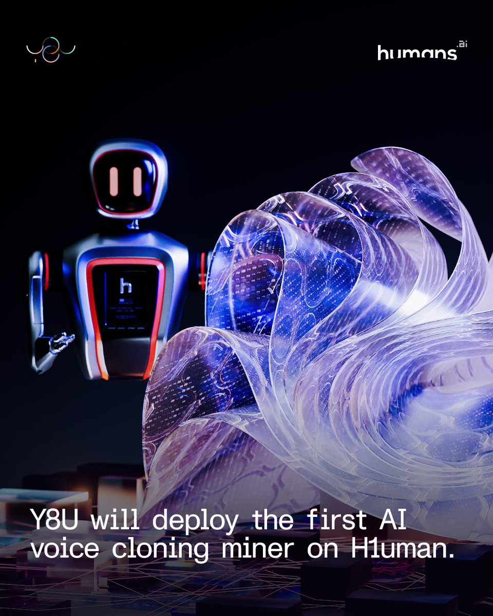 Y8U will deploy the first AI voice cloning miner on H1uman.

This marks a significant step forward in content creation, bringing new possibilities to the world of synthetic media.

Stay tuned for more updates!