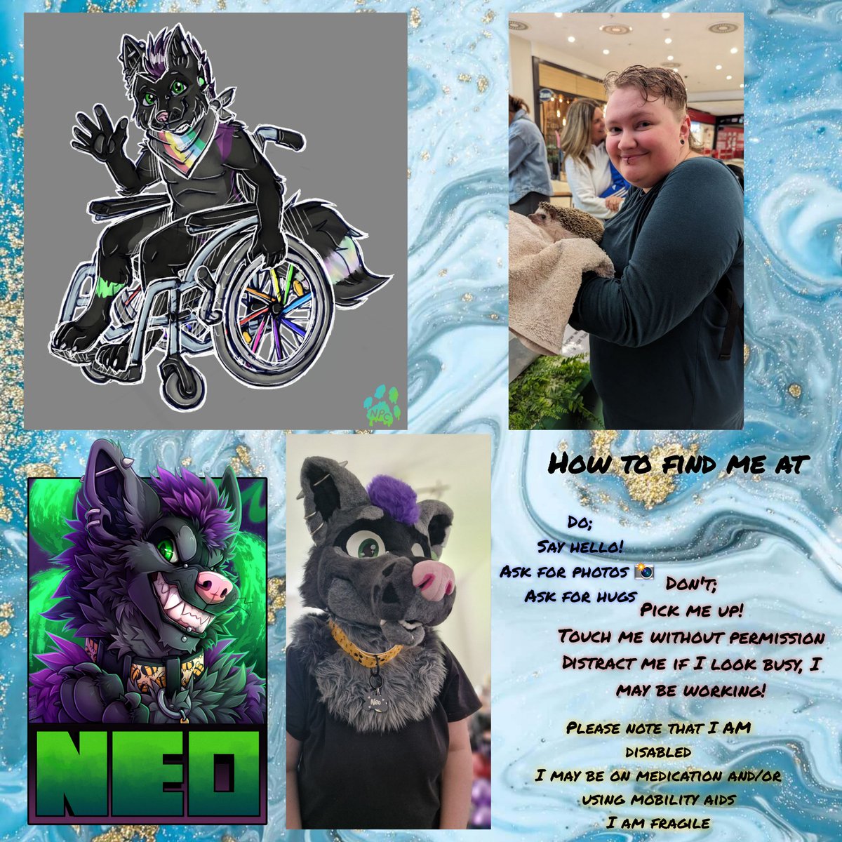 Neo | He/They (@neothewolfx) on Twitter photo How to find me at <a href="/Scotiacon_Info/">Scotiacon 2026: Howl at High Noon</a> !
Please note; I may be on medications and using mobility aids, please be gentle;;
My medications can make me seem spacey, I promise I'm okay! 💚
🎨&🪡: <a href="/NeonPawCreation/">Neon-Paw Creations</a>
Badge 🎨: linktr.ee/tazzle How to find me at <a href="/Scotiacon_Info/">Scotiacon 2026: Howl at High Noon</a> !
Please note; I may be on medications and using mobility aids, please be gentle;;
My medications can make me seem spacey, I promise I'm okay! 💚
🎨&🪡: <a href="/NeonPawCreation/">Neon-Paw Creations</a>
Badge 🎨: linktr.ee/tazzle
