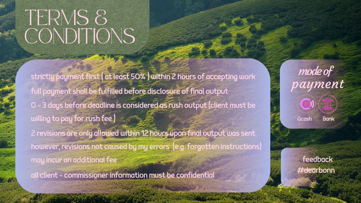 bonbbonie2's tweet image. dear commstwt, 

 it&apos;s your Bonnie here! I hope you&apos;re doing well. Let me know how I may help you today.

with luv, 
𝓑𝓸𝓷𝓷𝓲𝓮 🎀

#commissionsopen
#commstwt
#acadcomms
#acads #digitalillustration #twt #art #artmoots