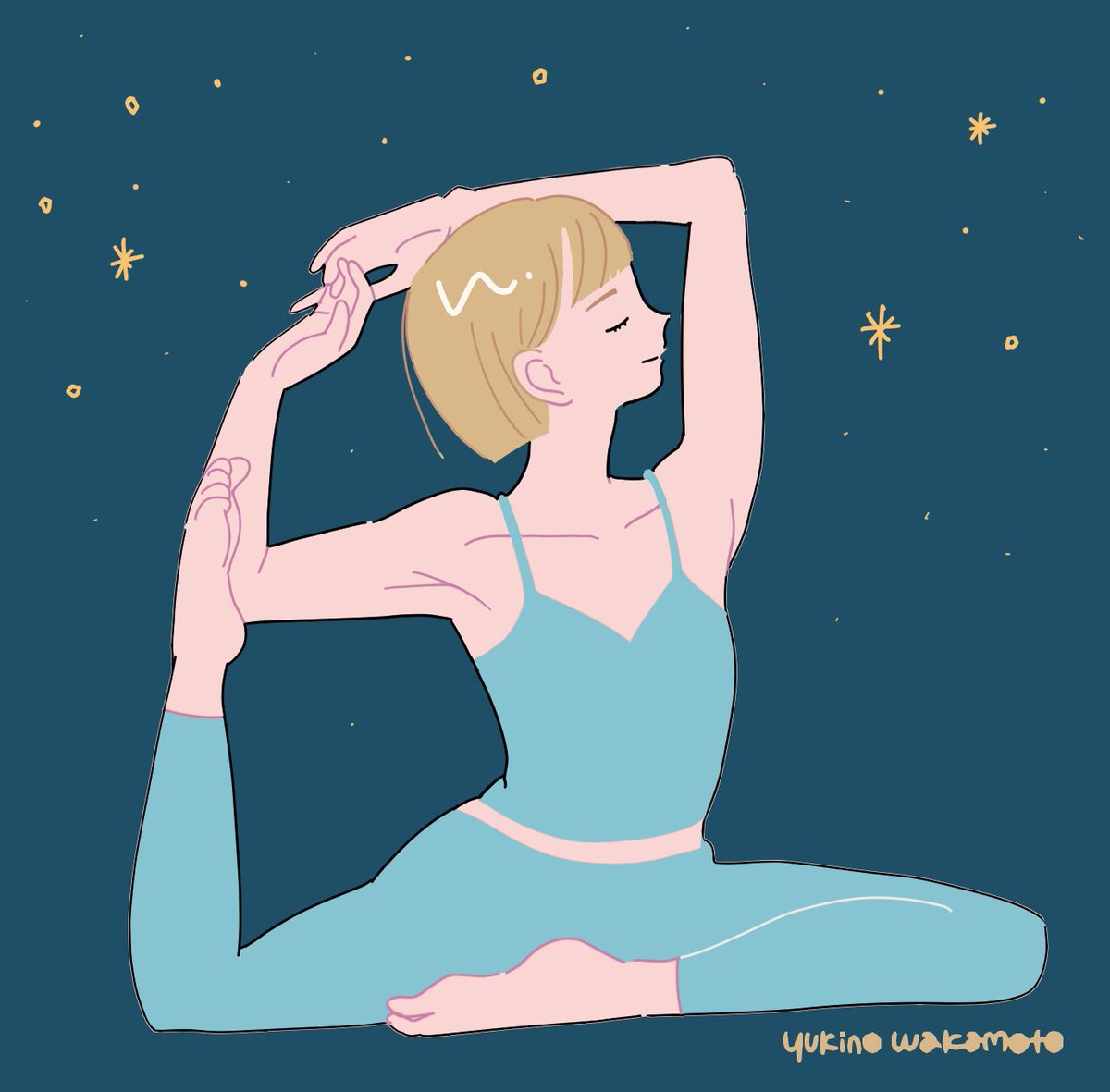 Takosentabetaii's tweet photo. ヨガの時間
#yoga #ヨガイラスト #イラストグラム #いらすとぐらむ #illustration #illust #drawing #instadrow #kawaii #kawaiiart #1日1絵 #art #artwork https://t.co/fE0ecucjie