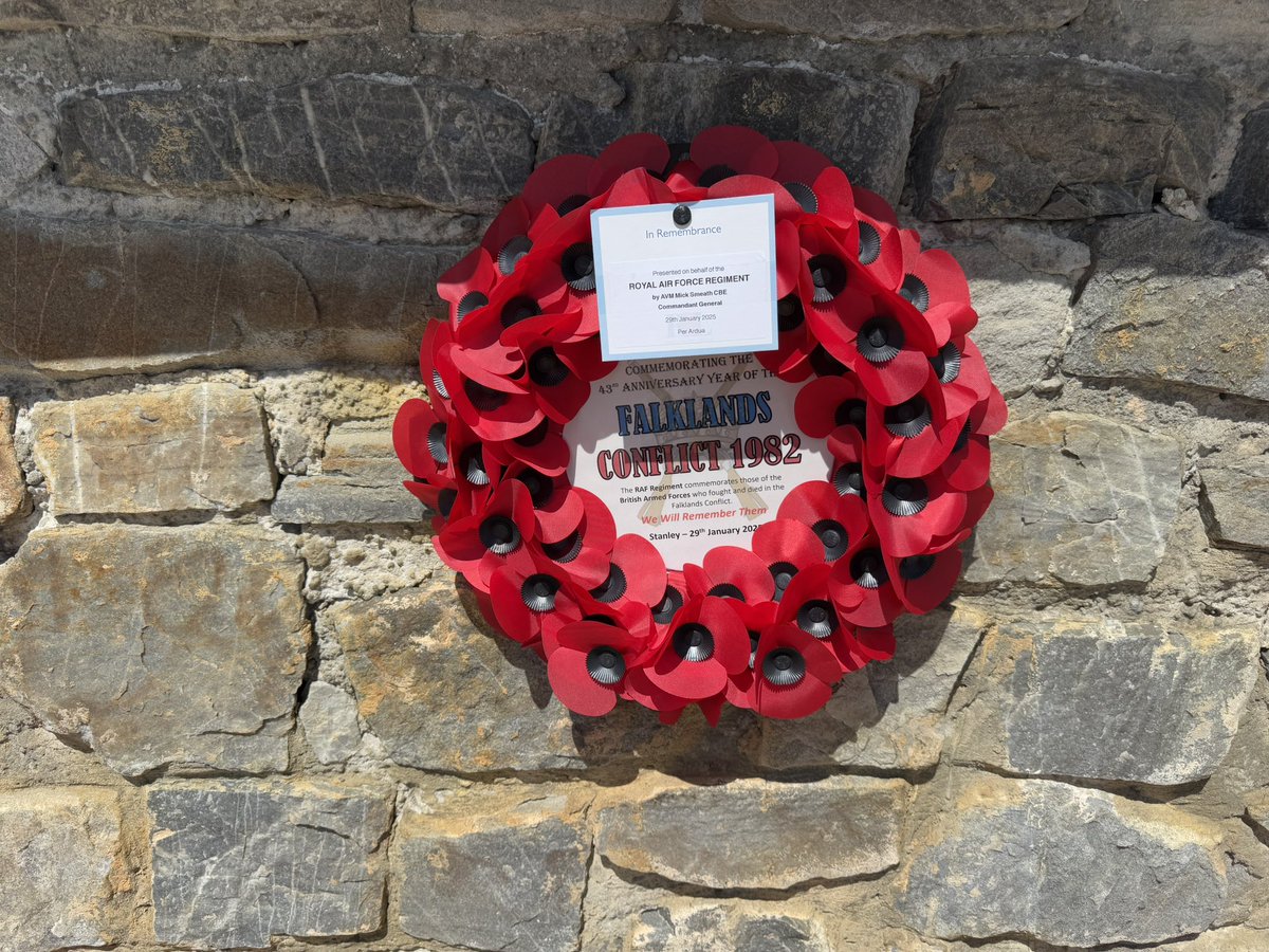 Air Vice-Marshal Mick Smeath (@micksmeathuk) on Twitter photo It was an honour as CG of the <a href="/RAF_Regiment/">RAF Regiment</a> to attend the rededication of the new memorial at Black Eagle Camp in the Falkland Islands 🇫🇰, the HQ location during the FI conflict. And a privilege to do it alongside an old friend & FI veteran. 33 yrs since I last did a tour there! It was an honour as CG of the <a href="/RAF_Regiment/">RAF Regiment</a> to attend the rededication of the new memorial at Black Eagle Camp in the Falkland Islands 🇫🇰, the HQ location during the FI conflict. And a privilege to do it alongside an old friend & FI veteran. 33 yrs since I last did a tour there!