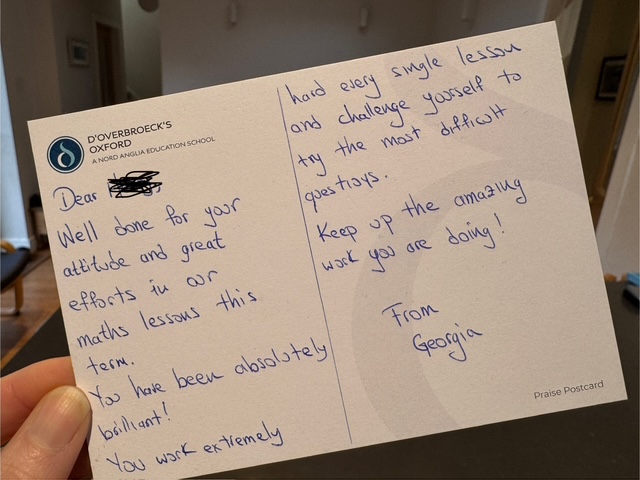 redkitedays's tweet image. There's something rather special about @doverbroecks and it all comes from the culture of the school. Every student is known as an individual, supported & inspired.
This postcard gave my son a great boost!
Discover more at their Senior School & Sixth Form Open Day this Sat.