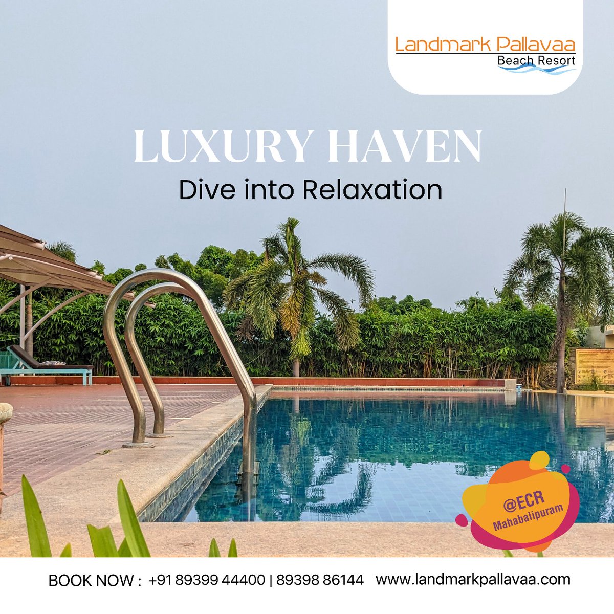 LandmarkPallava's tweet photo. Welcome to Your Luxury Haven!🌴

What’s your ultimate relaxation moment—sipping cocktails by the beach, enjoying a rejuvenating spa, or diving into crystal-clear waters? 🌊✨

At Landmark Pallavaa Beach Resort, we offer the perfect escape to unwind in pure luxury.🌟 https://t.co/03FmQsqtpB