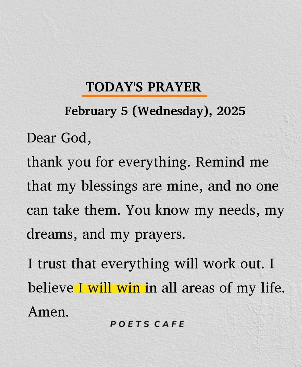 Today's prayer