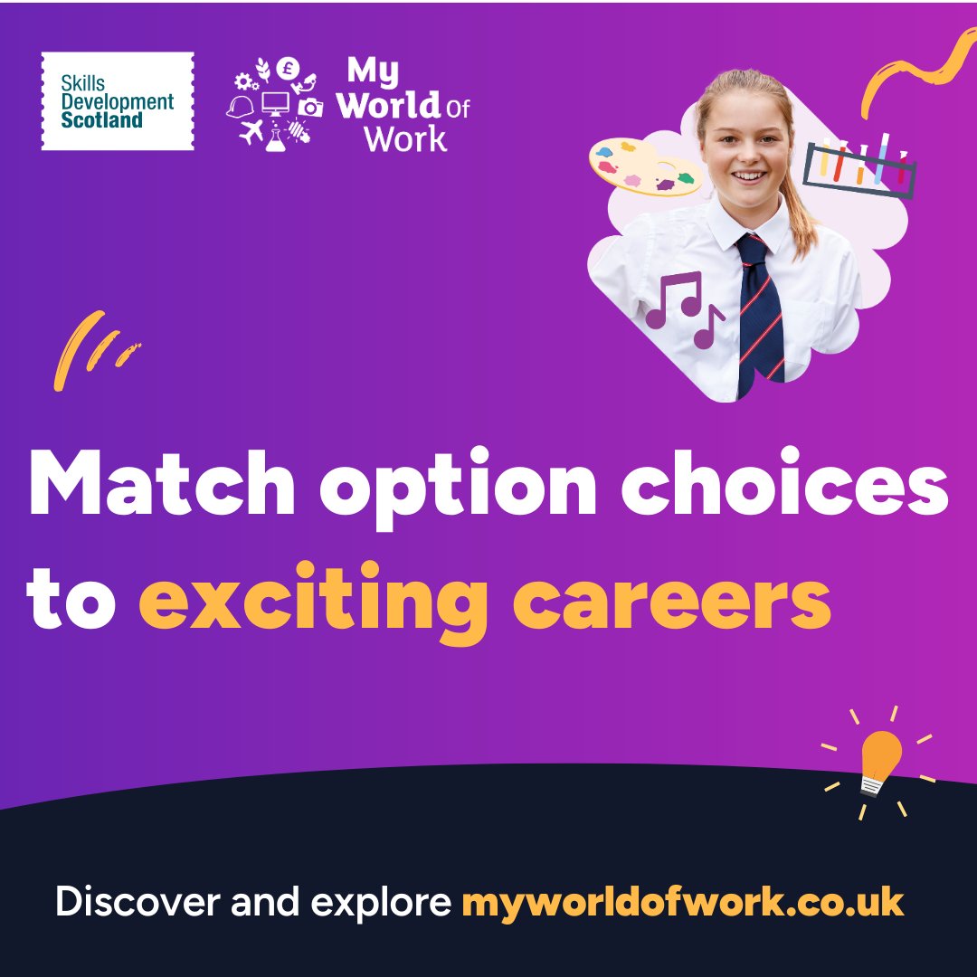 With pupils across Scotland making their option choices, now is a great time to download our free new teacher resources which make it easier than ever to explore careers in your classroom: ow.ly/gi0R50USe7G