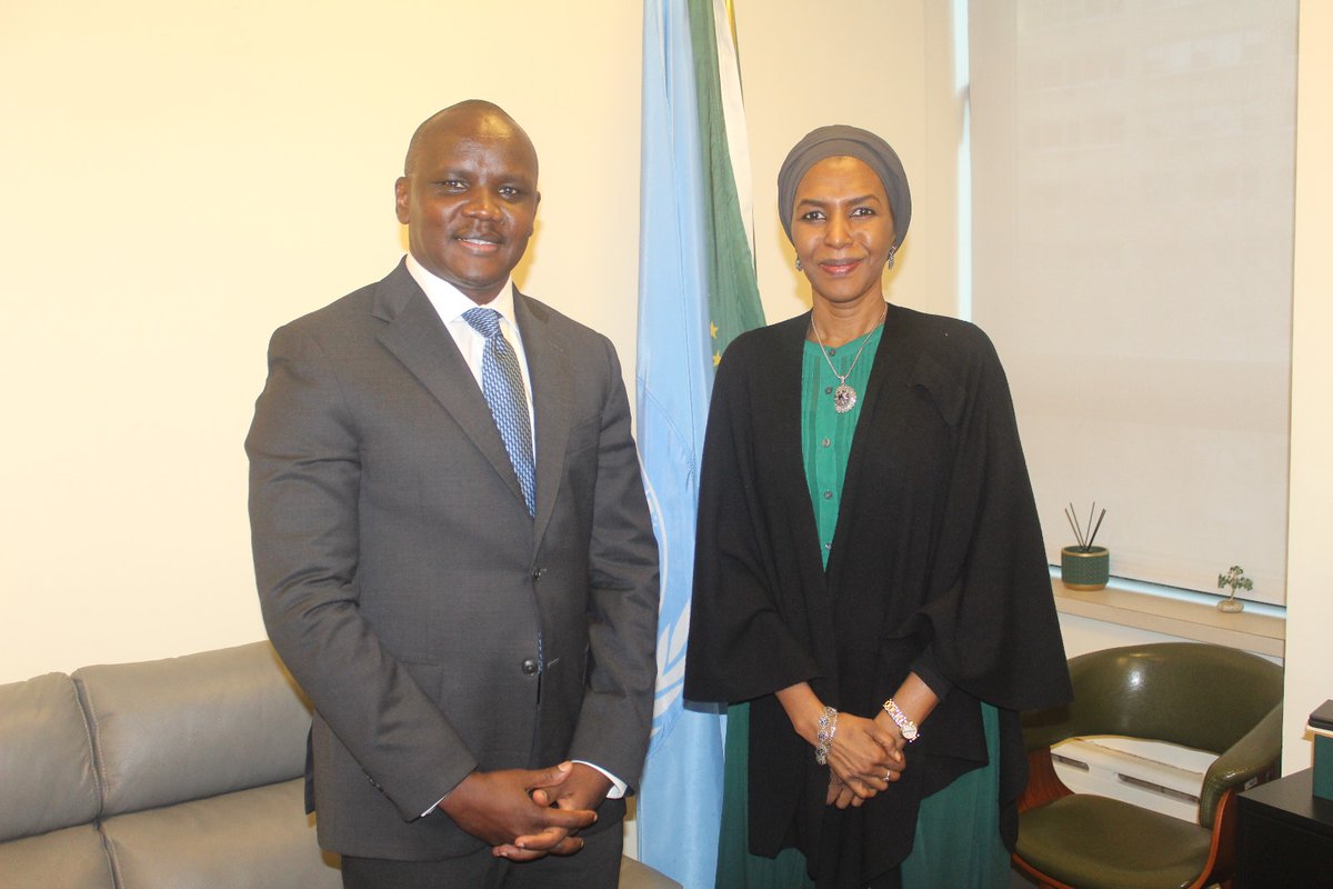 Fatima K. Mohammed (@fkmohammed1) on Twitter photo Pleasure to welcome Amb. <a href="/eelokaale/">Amb. Ekitela Lokaale</a>, PR of <a href="/KenyaMissionUN/">Permanent Mission of Kenya to the UN 🇰🇪 🇺🇳</a>. We exchanged on the World Summit on Info Society review co-facilitation & other priorities incl #Kenya’s commitment to #Multilateralism, #Regionalntegration, #peace, #sustainabledevelopment, & @African_union reforms. Pleasure to welcome Amb. <a href="/eelokaale/">Amb. Ekitela Lokaale</a>, PR of <a href="/KenyaMissionUN/">Permanent Mission of Kenya to the UN 🇰🇪 🇺🇳</a>. We exchanged on the World Summit on Info Society review co-facilitation & other priorities incl #Kenya’s commitment to #Multilateralism, #Regionalntegration, #peace, #sustainabledevelopment, & @African_union reforms.