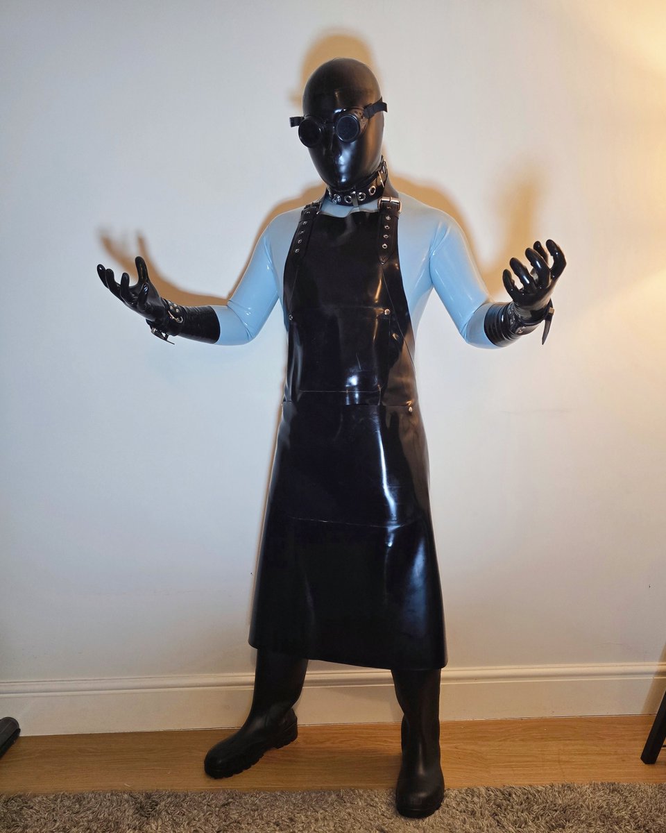 Rubber Medic (1)

In a dystopian future, the world tethered on the brink after a virulent epidemic caused widespread societal collapse. The remaining medical personnel are required by law to be geared in full rubber protective equipment.