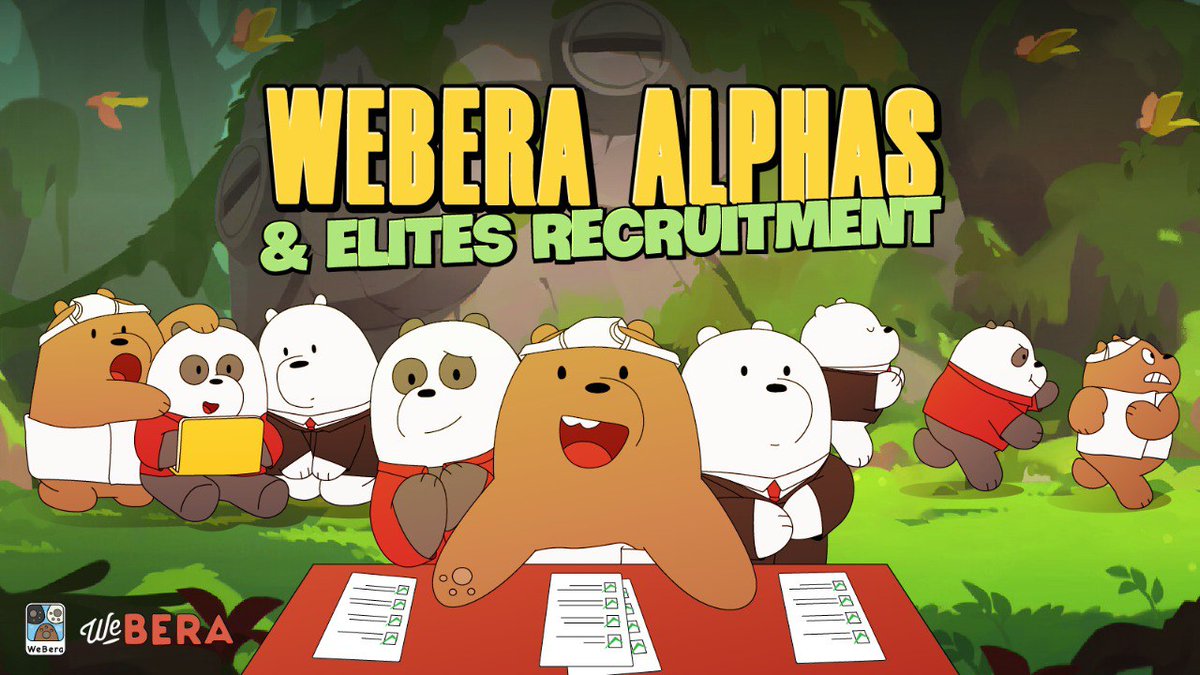 🚨 𝗪𝗲𝗕𝗲𝗿𝗮 𝗔𝗹𝗽𝗵𝗮𝘀 &amp; 𝗘𝗹𝗶𝘁𝗲𝘀 𝗥𝗲𝗰𝗿𝘂𝗶𝘁𝗺𝗲𝗻𝘁 📢

As we gear up for the Berachain Mainnet, many of you have noticed our deep commitment to the community. Today WeBera will form our Core Community with 2 OG Roles:

🍯 WeBera Alphas: 𝗢𝗻𝗹𝘆 𝟵𝟵 𝘀𝗽𝗼𝘁𝘀