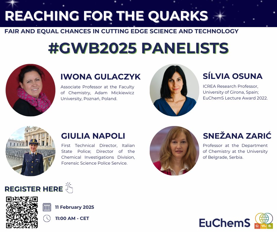 🗓️  We're just one week away from the #EuChemS #GWB2025! 

#Connect with leading experts and researchers in the field, hear new perspectives, ask questions, and share ideas.

Register today 👉 us02web.zoom.us/webinar/regist…