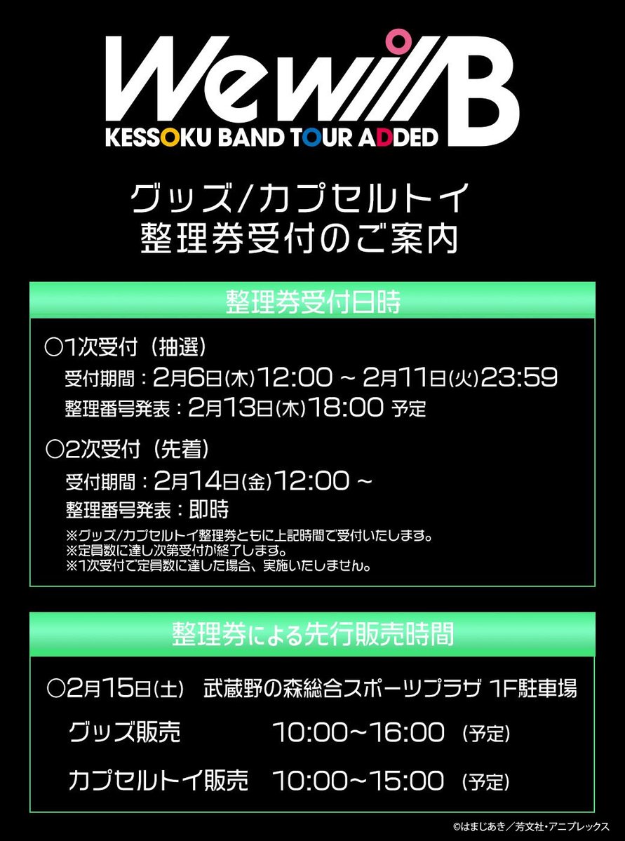 ◤￣￣￣￣￣￣￣￣￣￣￣￣￣￣ #結束バンド TOUR “We will B” グッズ