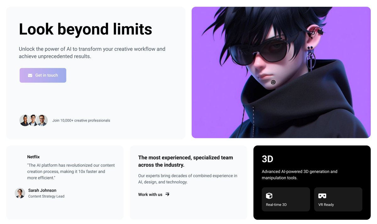 SootGamerz's tweet photo. Ready to take your creativity to the next level? Join the revolution today! 👇

🔗 #AI #Design #3D #VR #CreativeTech #UX #FuturisticDesign https://t.co/3xawZxqxri