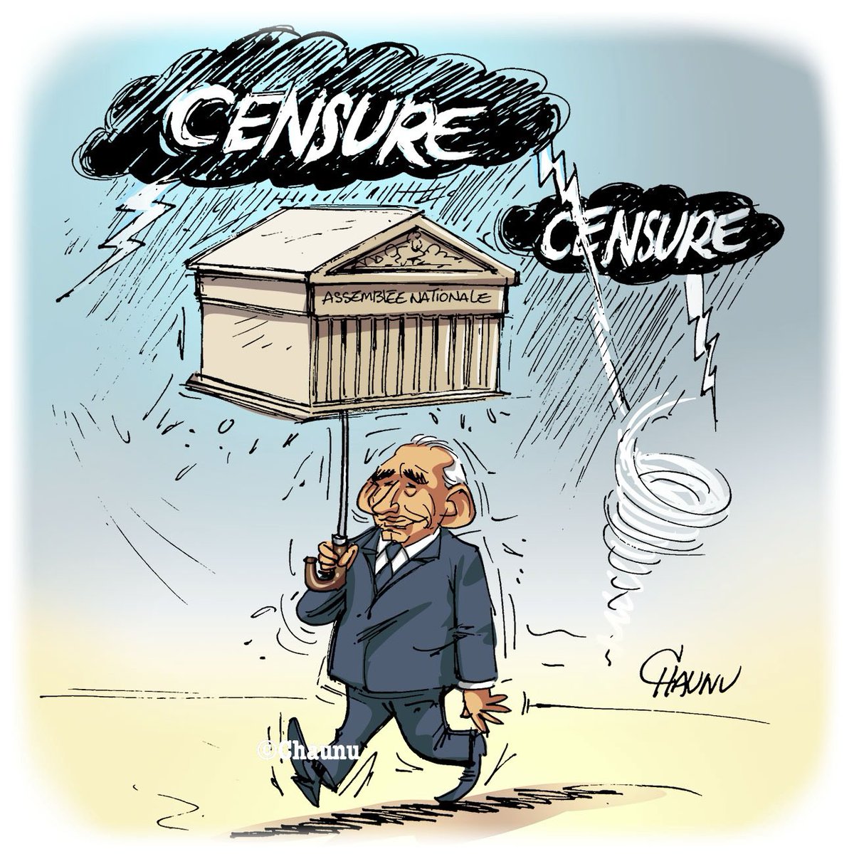 EmmanuelChaunu's tweet photo. ✏️ dessins du jour ! @ouestfrance @_lunion #bayrou #censure #assembleenationale #trump #chine #actu #dessindepresse https://t.co/ekDudK3XXC