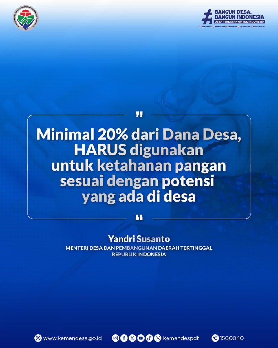 Jalan-jalan ke tepi dermaga,
Melihat perahu berlayar jauh.
#QuotesHariRabu telah tiba,
Siap hadir dengan quote-quote baru.

#KemendesPDT
#BangunDesaBangunIndonesia
#QuotesHariRabu