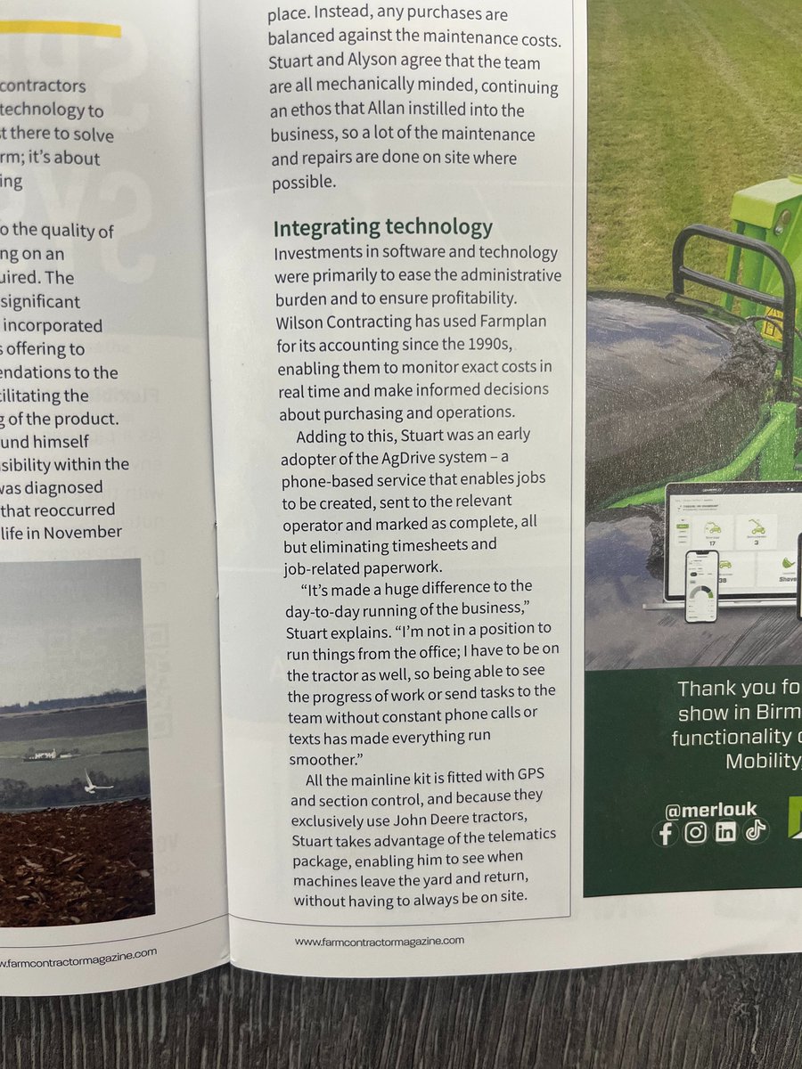 "Its made a huge difference to the day-to-day running of the business" - Allan W J Wilson Ltd in this months <a href="/Farmconmagazine/">Farm Contractor & Large Scale Farmer</a> ✅

Check out ag-drive.com to see how Ag-drive can help you manage your agricultural contracting business. 🚜💨