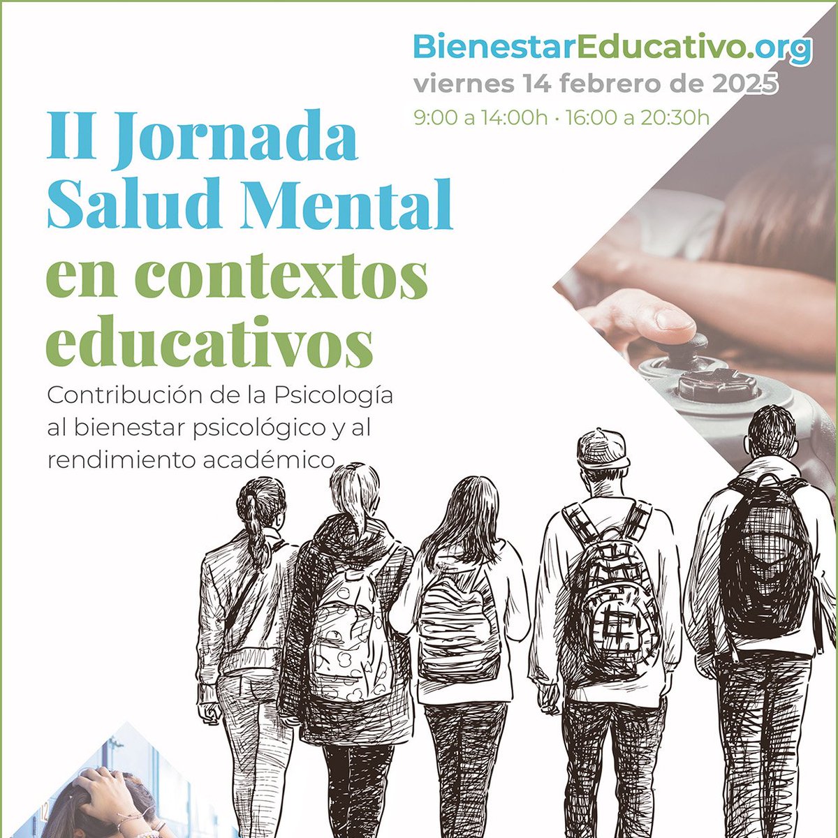 II Jornada Salud Mental en Contextos Educativos. Contribución de la Psicología al bienestar psicológico y al rendimiento académico

🗓️Viernes, 14 de febrero
📌Salón de Actos José Germain <a href="/UCM_Psico/">PsicologiaΨUCM</a>

Asistencia presencial u online con inscripción previa

📎bienestareducativo.org/jornadas/