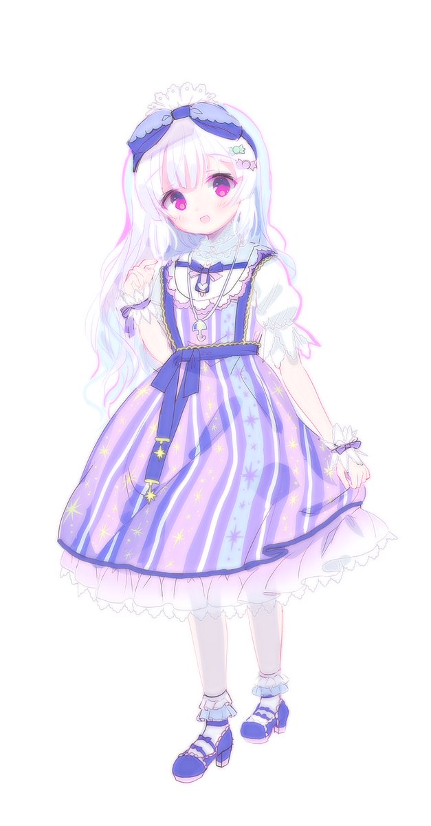 「フリルの付いていて生地がオリジナルプリントのお衣装考えるの好きです〜 #刺さる人」|aaaaam0のイラスト