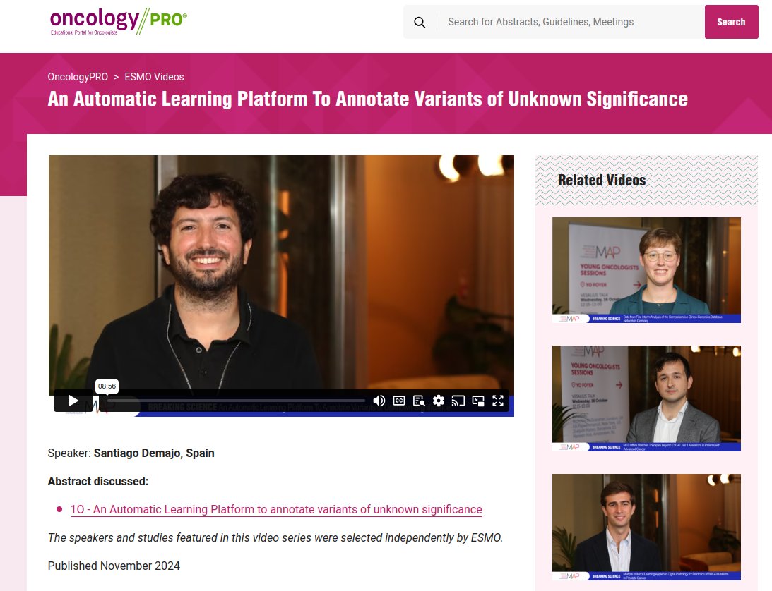 CGI-Clinics (@cgiclinics) on Twitter photo Santi Demajo of <a href="/IRBBarcelona/">IRB Barcelona</a> was recently interviewed at the <a href="/myESMO/">ESMO - Eur. Oncology</a> MAP conference about the CGI-Clinics project's progress, and ESMO members can watch it for free online:
oncologypro.esmo.org/videos/event-v… Santi Demajo of <a href="/IRBBarcelona/">IRB Barcelona</a> was recently interviewed at the <a href="/myESMO/">ESMO - Eur. Oncology</a> MAP conference about the CGI-Clinics project's progress, and ESMO members can watch it for free online:
oncologypro.esmo.org/videos/event-v…