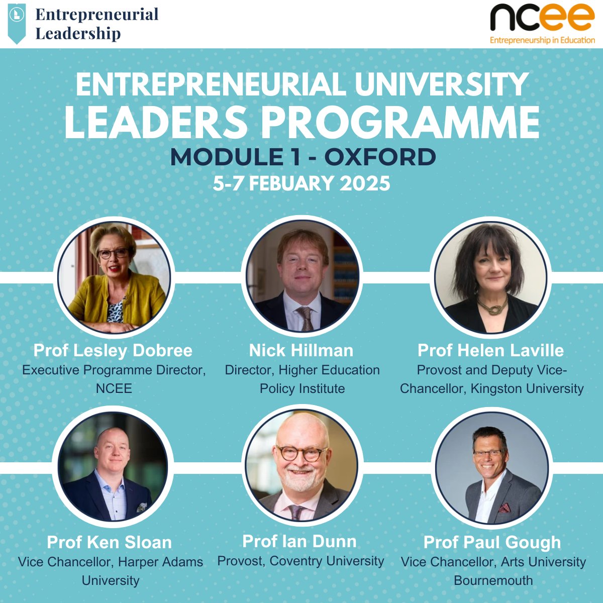 The Entrepreneurial University Leaders programme begins today with Module 1 at Egrove, Oxford (5-7 Feb 2025).

Esteemed speakers will share insights on innovation, leadership, and transforming higher education. We look forward to an impactful start. eu1.hubs.ly/H0ggYFX0