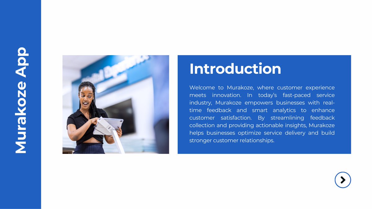 Murakozeapp's tweet photo. 🚀 Meet Murakoze – the ultimate tool for businesses looking to enhance customer satisfaction! 📊💡 Get real-time feedback, smart analytics, and actionable insights to optimize service delivery. #CustomerExperience #WiredIn #Murakoze https://t.co/ETy7Kgar3O
