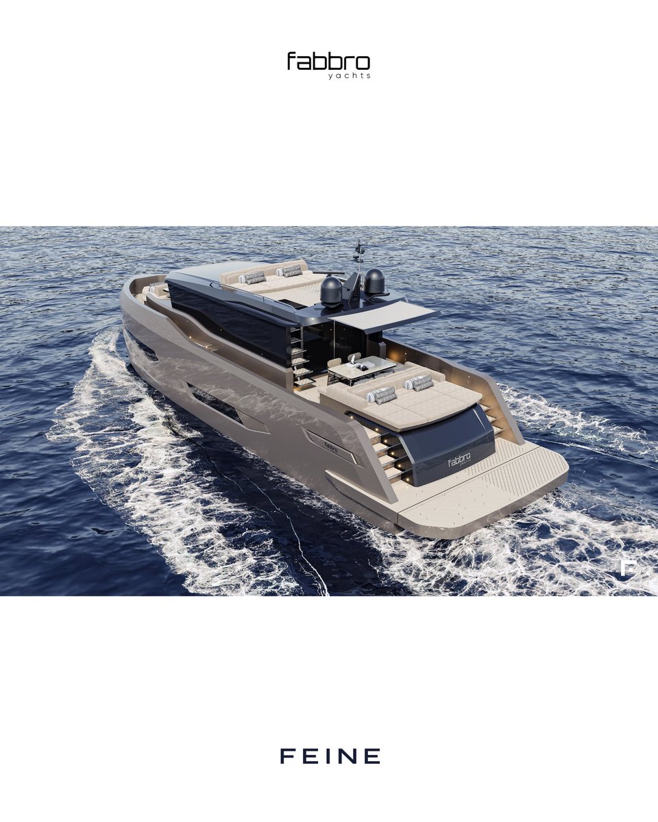 feinecomtr's tweet photo. F60: Feel the elegance and splendor in the infinite freedom of the sea.

In collaboration with @ottoyachtdesign &amp; @fabbroyachts.

#LuxuryYacht #FabbroYachts #YachtDesign https://t.co/RfmM1upvSH