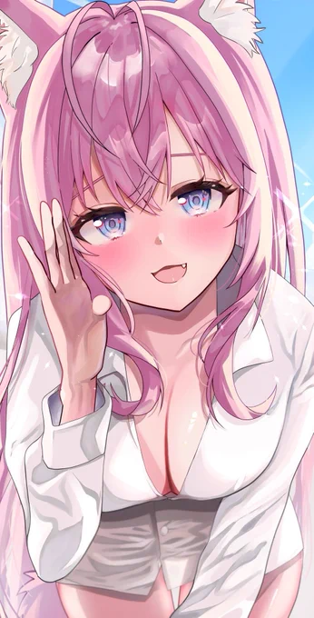 ほーら助手くん、起きよ〜!#こよりすけっち 