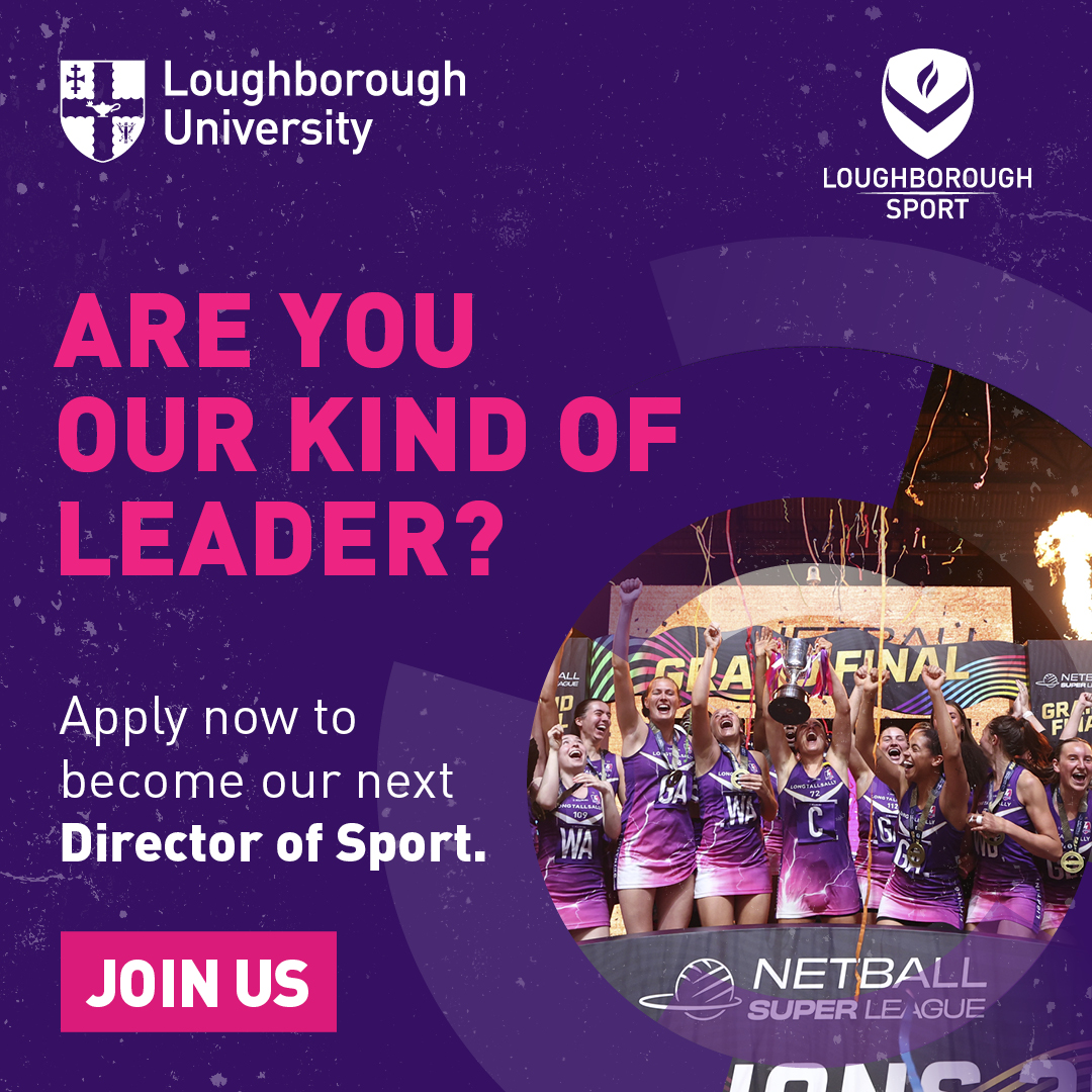 Loughborough University (@lborouniversity) on Twitter photo We’re looking for a Director of Sport to lead our championship winning <a href="/LboroSport/">Loughborough Sport</a> team in our unique multi-sport eco-system.
Could this be you? Apply now 👉 lboro.uk/Director-Sport
Closing date: 16 February
#JoinTeamLboro We’re looking for a Director of Sport to lead our championship winning <a href="/LboroSport/">Loughborough Sport</a> team in our unique multi-sport eco-system.
Could this be you? Apply now 👉 lboro.uk/Director-Sport
Closing date: 16 February
#JoinTeamLboro