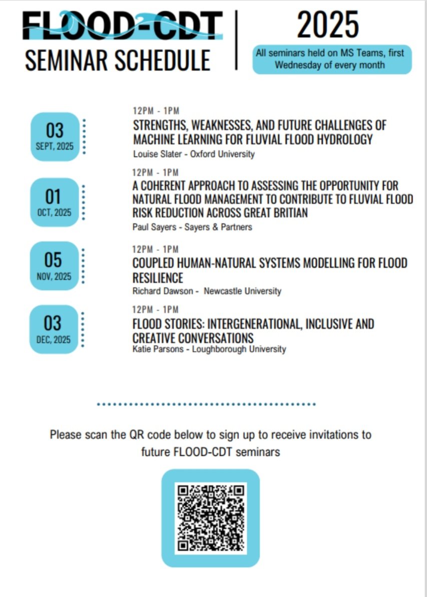 Great to see the #FloodCDT seminar schedule for 2025 out live, sign up to receive future invitations 📧
Lovely little Christmas gift for you, by leaving the best one till last 😉
#FloodStories