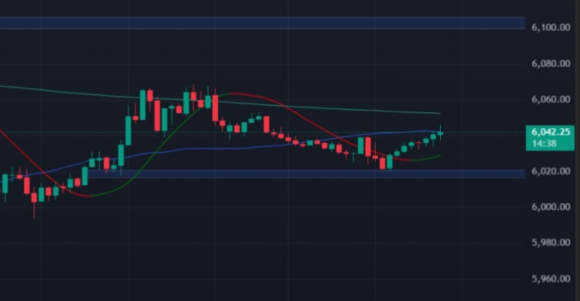 jc24jp's tweet photo. Yesterday's ES close: 6,063 | Volatility: 13.19% | Expected move: ±42 | Key levels to watch: Upside: 6,104 | Downside: 6,021 #ES #TradingLevels #MarketVolatility"#proptrading #ES #Futures #ESfutures #S&PFutures #ESTrading https://t.co/6xv4WG0Ovv