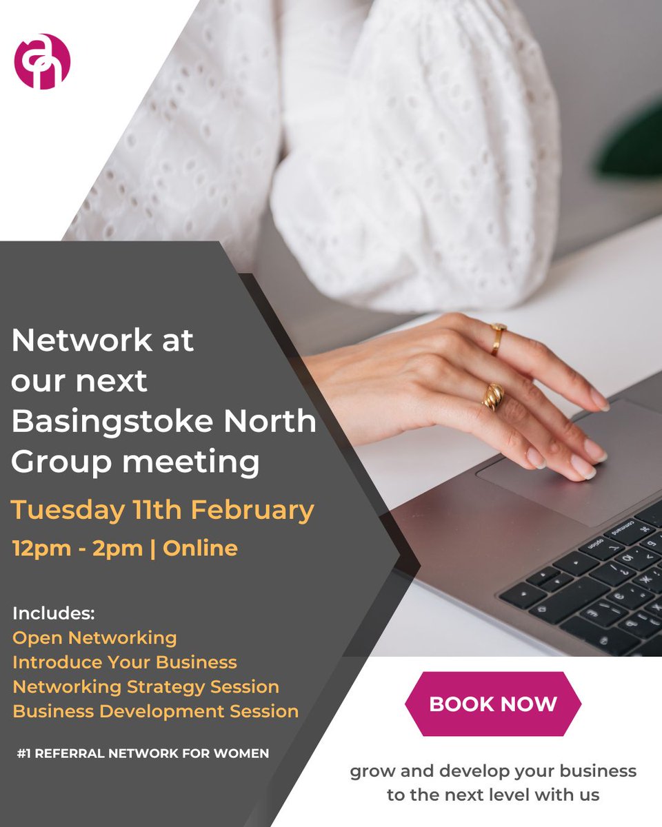 JOIN US FOR QUALITY ONLINE NETWORKING ON TUESDAY 11th FEBRUARY

Do you do business in and around this area? Save the date and book to join us now!

#Basingstoke #BasingstokeBusiness #SmallBusiness #Business #BusinessDevelopment