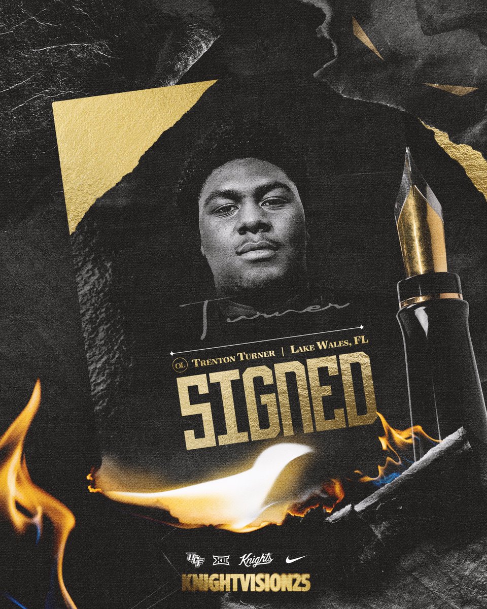 UCF_Football's tweet photo. DL Trenton Turner is a Knight ⚔️🔥
@trentnxtup8 | #KnightVision25 https://t.co/IDWJUSBCQh