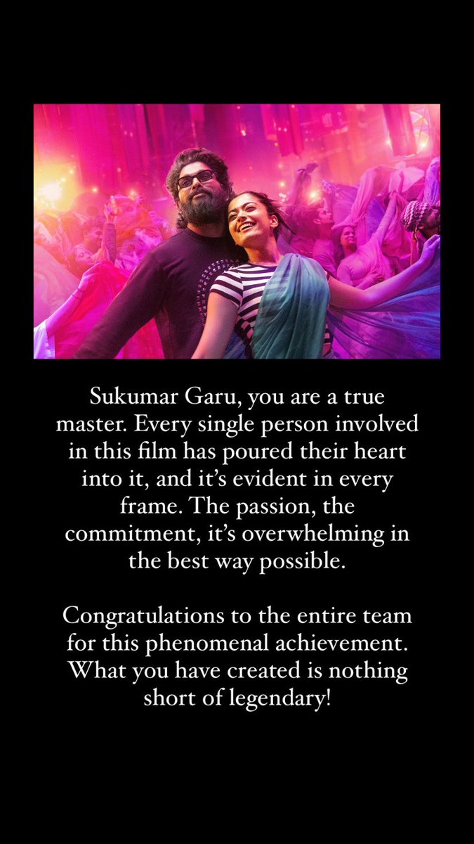 LakshmiManchu's tweet photo. A cinematic beast! Congratulations to the magicians behind #Pushpa2

@alluarjun @iamRashmika @SukumarWritings #FahadhFaasil @PushpaMovie  @ThisIsDSP  @MythriOfficial @aryasukku @AAFilmsIndia @resulp @NavinNooli @Ags_production @E4Emovies @Ncinemasbly @MythriRelease @TSeries @Fanizm_Official @shreyasgroup @lifeindistrict