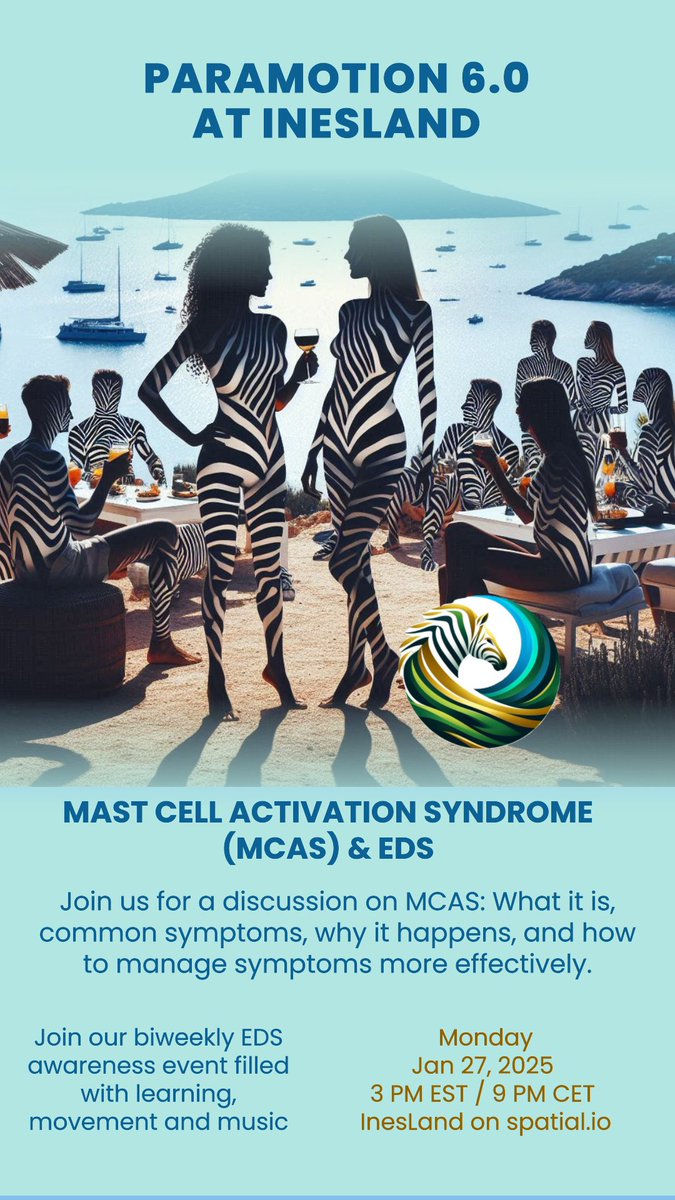 inesdunoir's tweet image. ParaMotion session coming back on Monday at 3pm CET This time we are talking about mast cell activation syndrome, one of the common comorbidities of EDS. Don&apos;t miss out on this one #web3 #heathtech #eds #mcas
